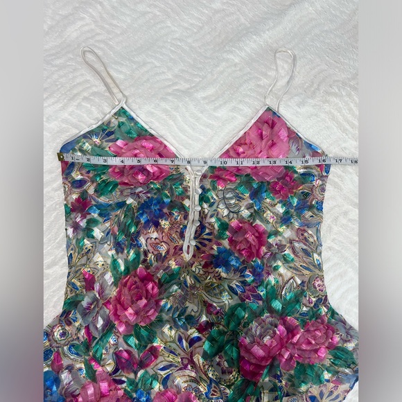 Vintage Victoria’s Secret Gold Label Floral Mesh Teddy Bodysuit M - Picture 4 of 10